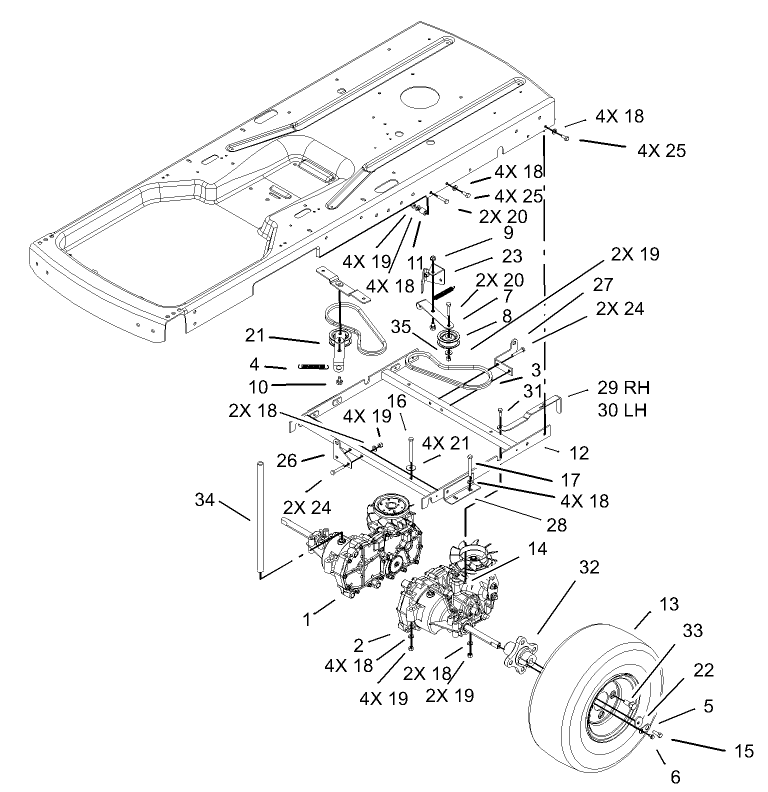 Hydro and Belt Drive Assembly