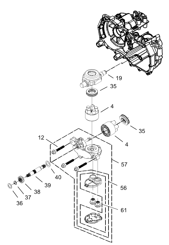 Cylinder Block Assembly RH Hydrostat No. 105-3491