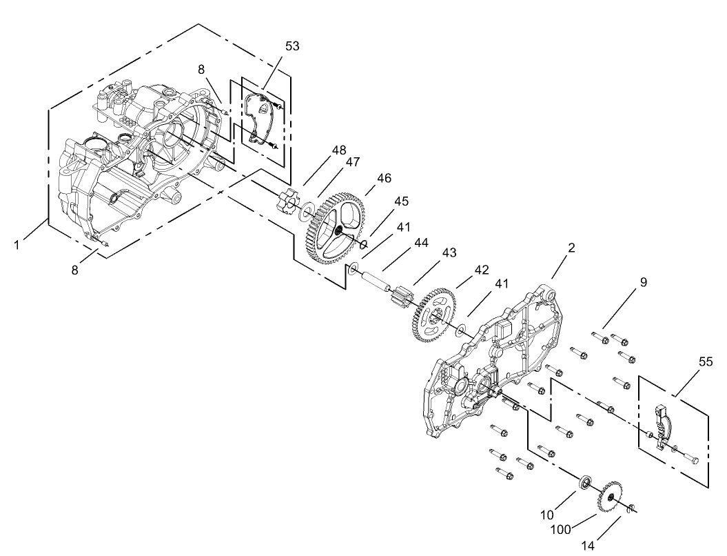 Housing Assembly LH Hydrostat No. 105-3492