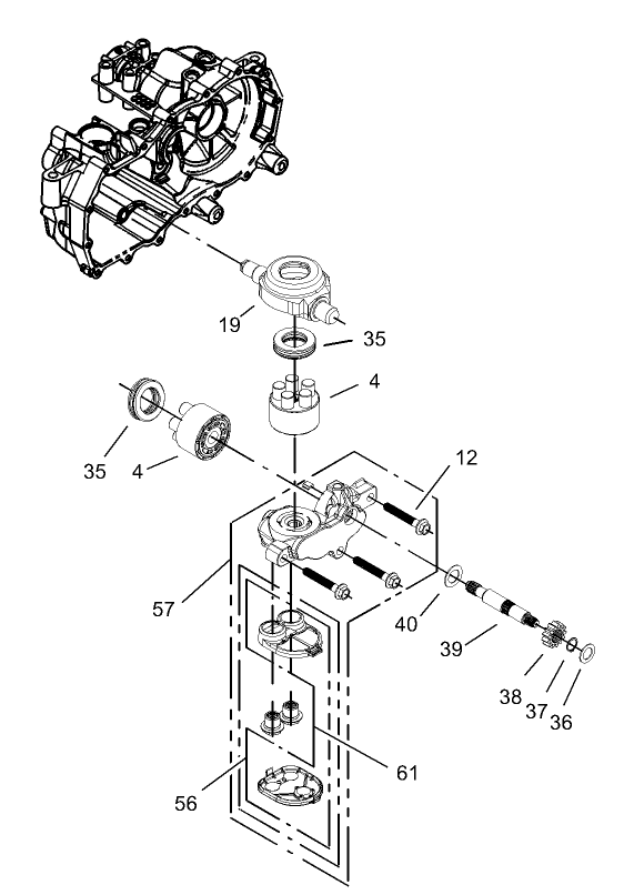 Cylinder Block Assembly LH Hydrostat No. 105-3492