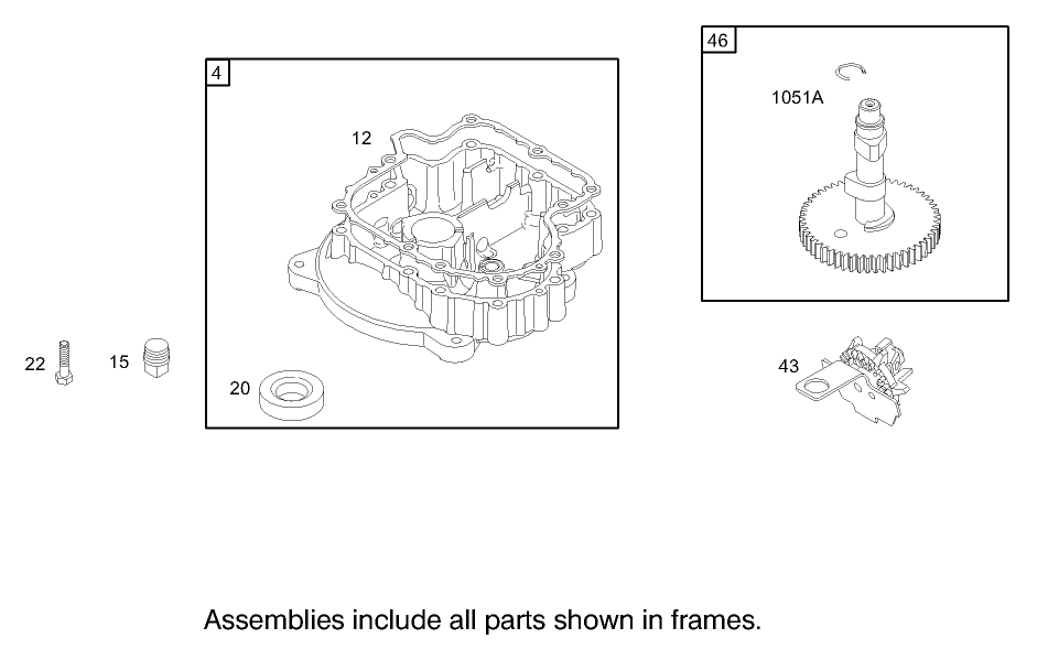 Crankcase Assembly Briggs and Stratton 280H07-0166-E1