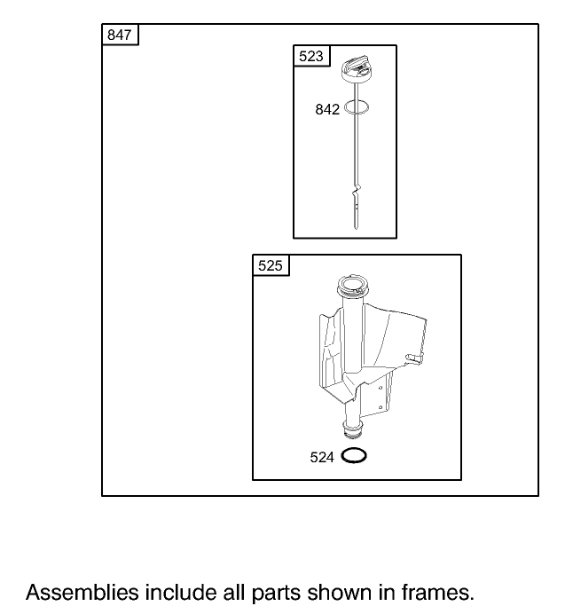 Oil Filter, Tube and Pump Assembly  Briggs and Stratton 286H77-0165-E1