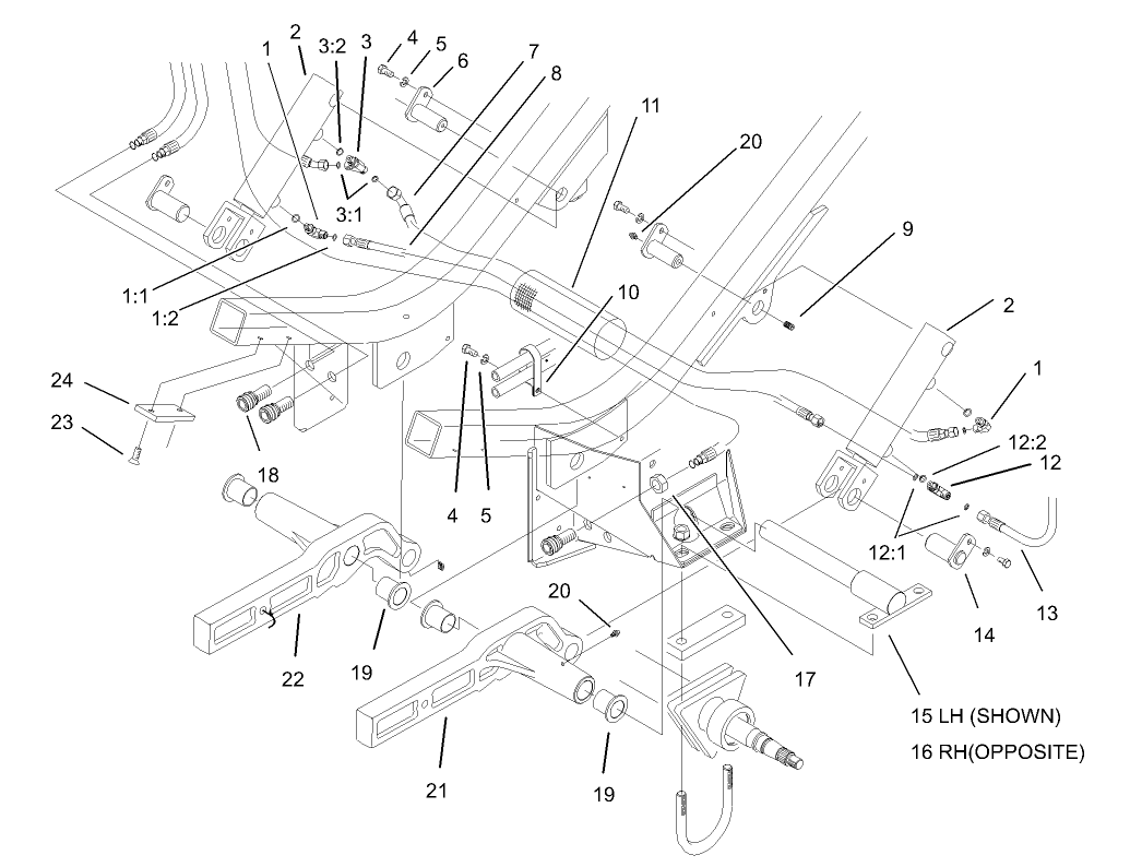 Cylinder and Lift Arm Assembly