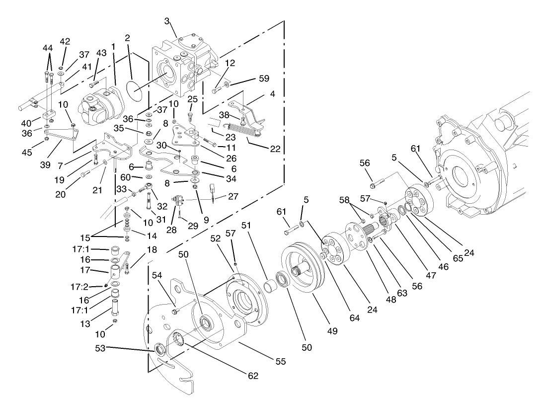 Hydraulic Pump Installation Assembly