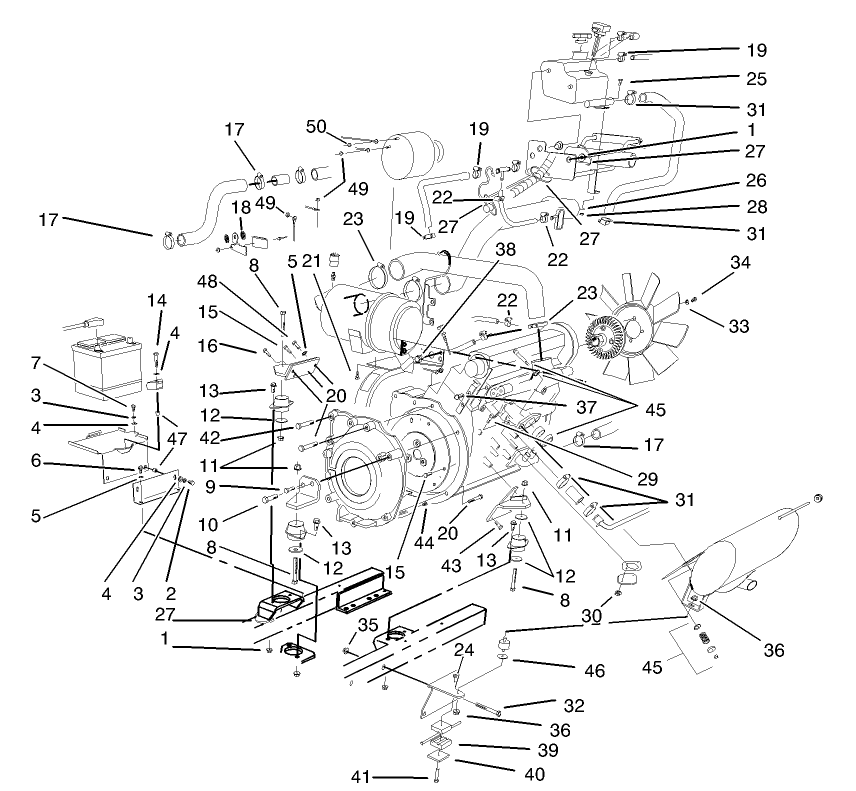 Engine Installation Fastener Assembly