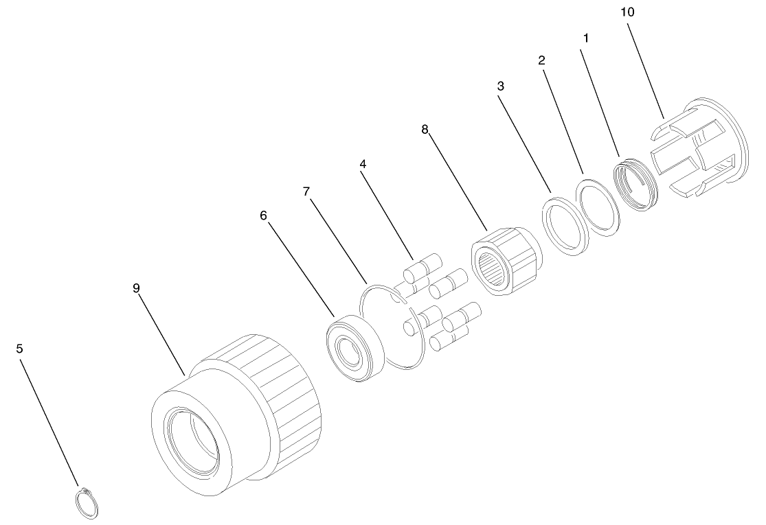 Bi-Directional Clutch Assembly No. 99-7500 (only on: 30455)