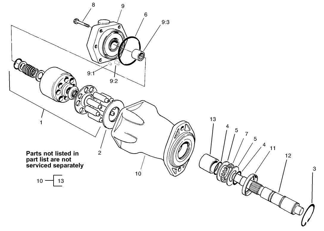 Hydraulic Motor Assembly No. 99-7502 (only on: 30455)