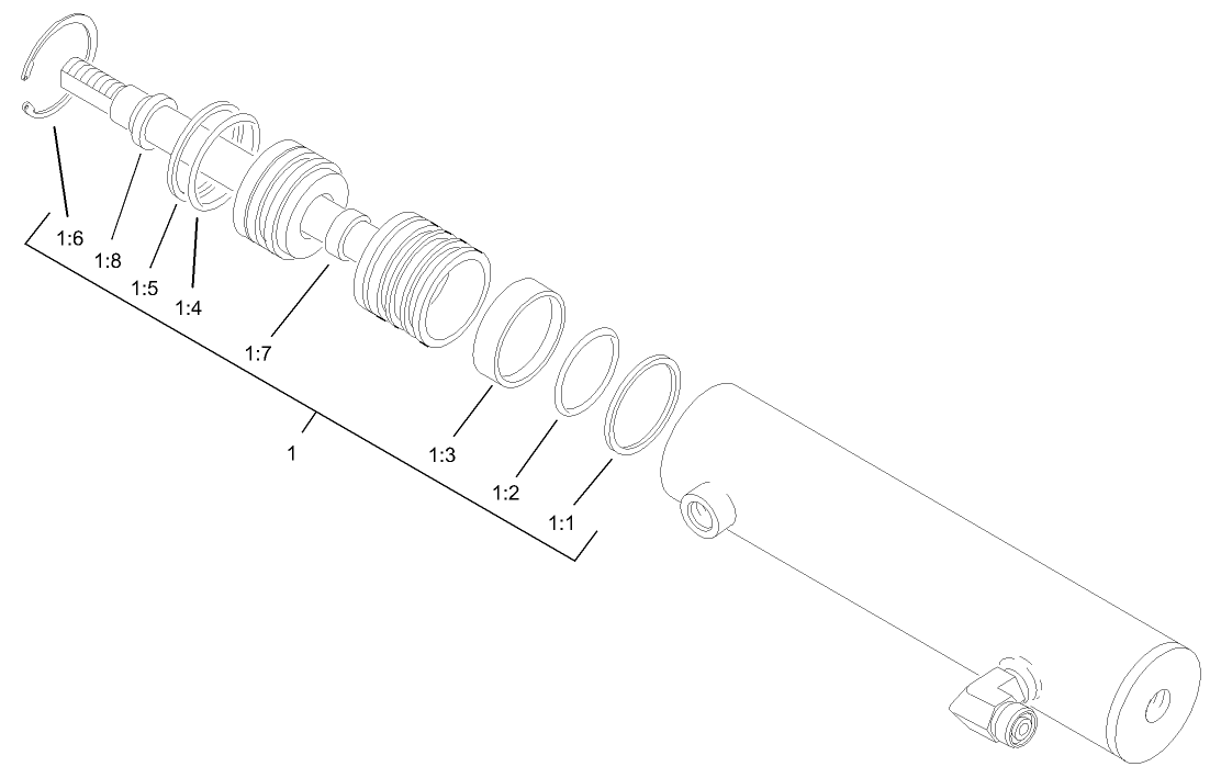 Hydraulic Cylinder Assembly No. 106-1033