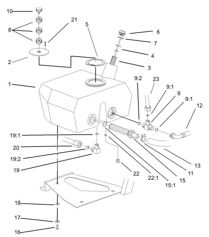 Hydraulic Filter and Reservior Assembly
