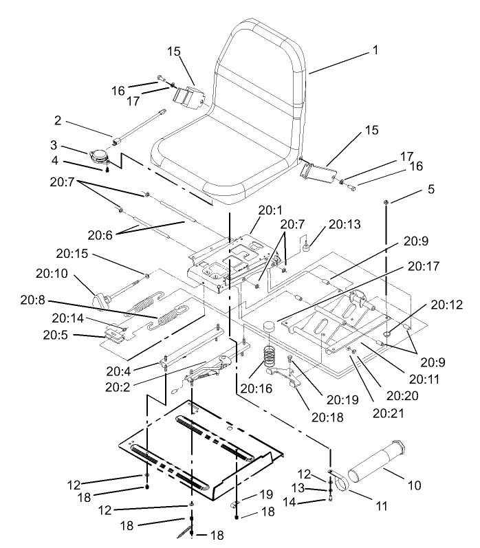 Seat and Suspension Assembly