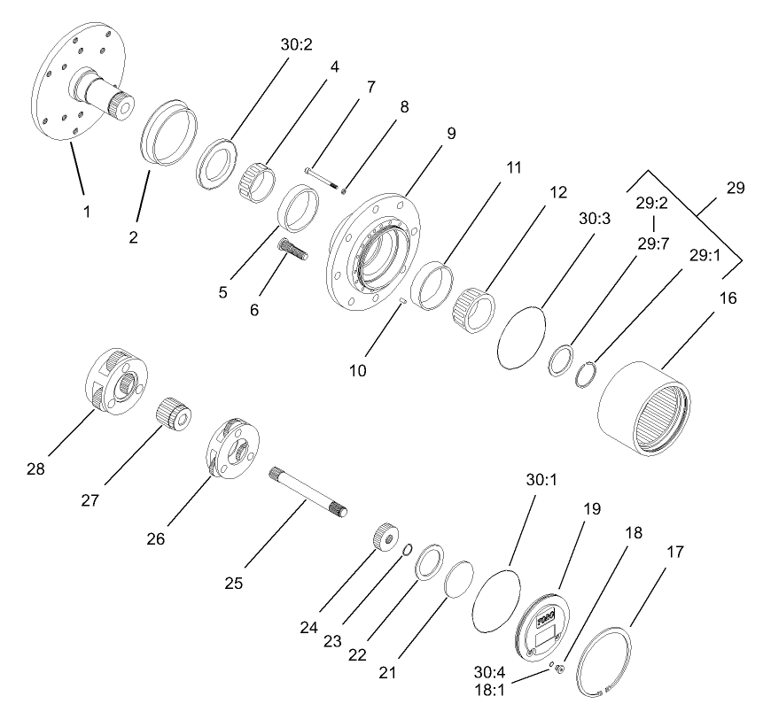 Planetary Drive Assembly No. 105-4500-03