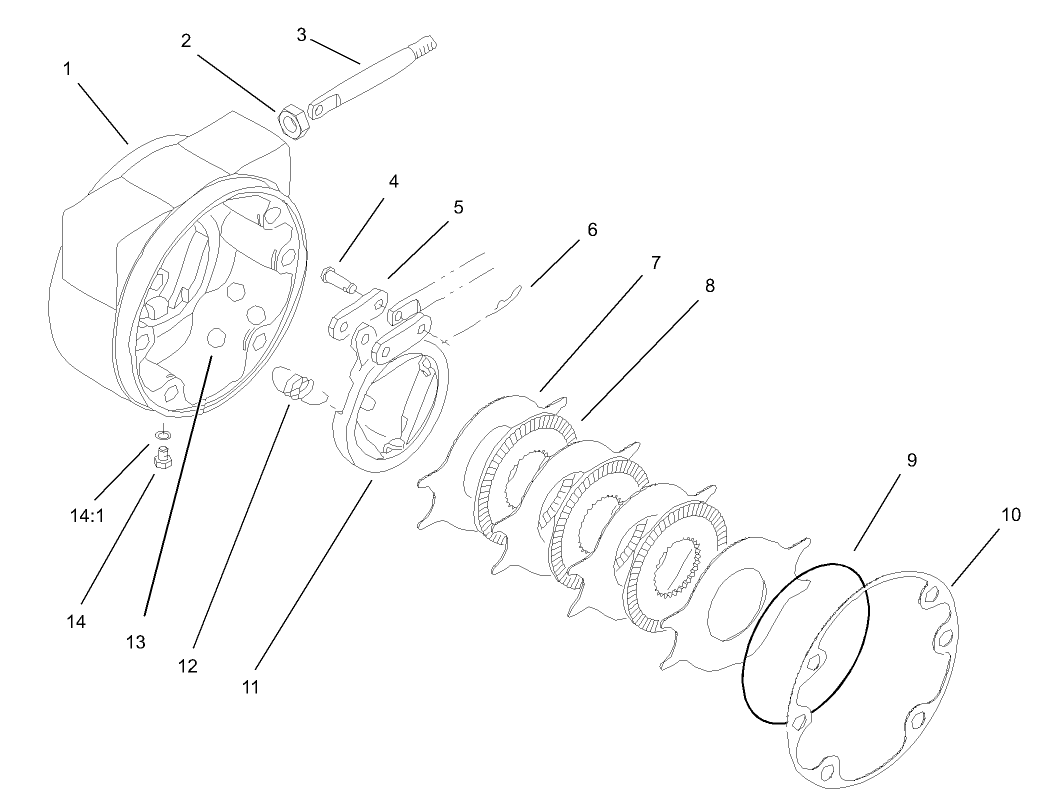 LH Brake Assembly No. 100-3070-03