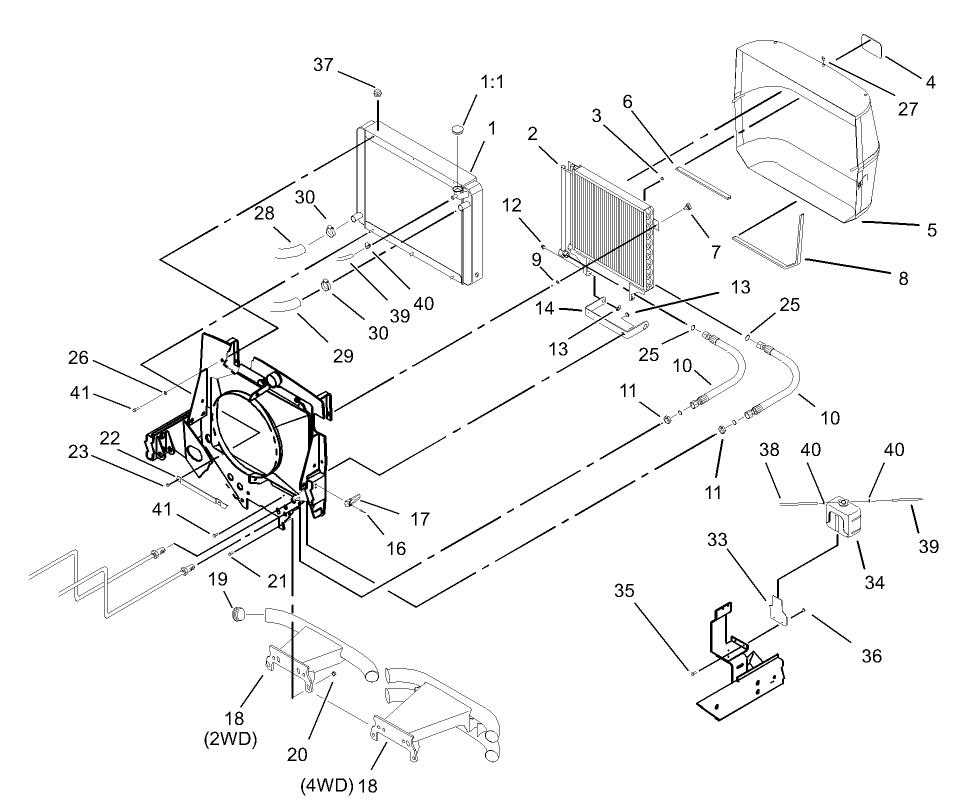 Radiator and Screen Assembly