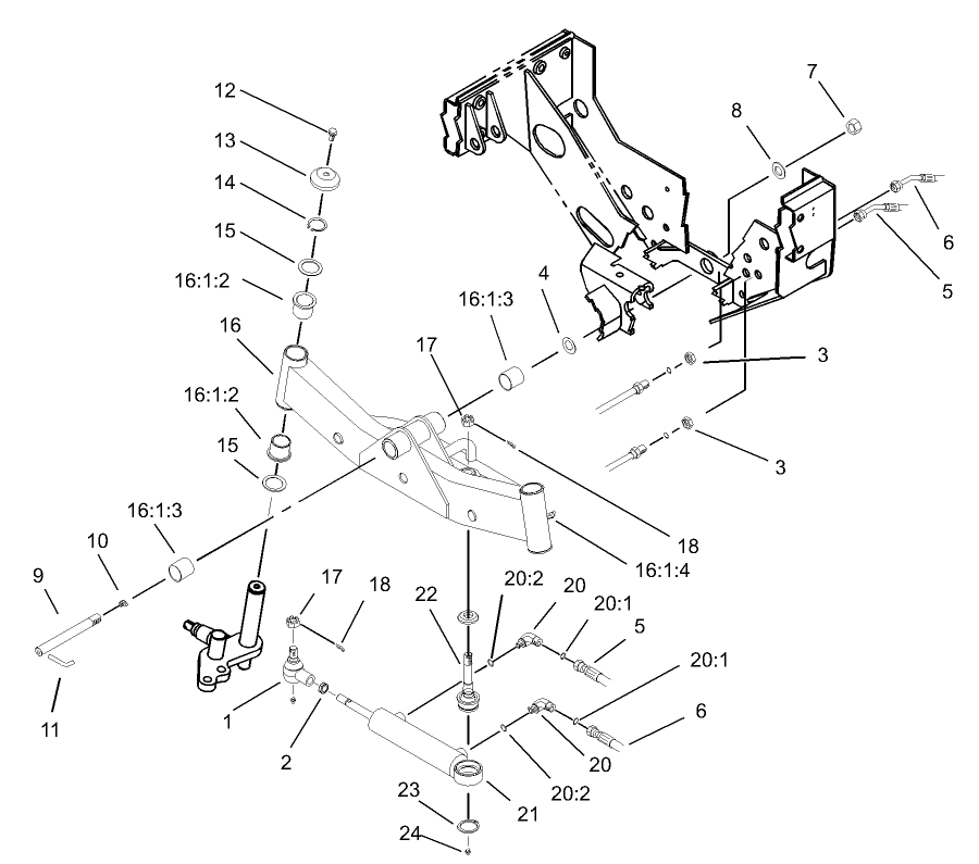 2 Wheel Drive Axle and Power Steering Assembly (only on: 03806)