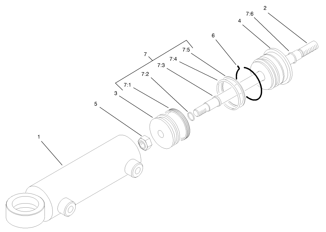 Hydraulic Cylinder Assembly No. 94-8142 (only on: 03806)