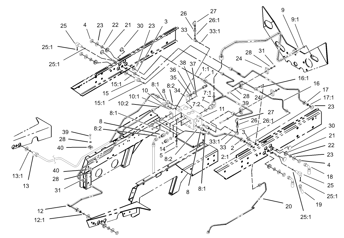 Rear Hydraulic Control Block Assembly
