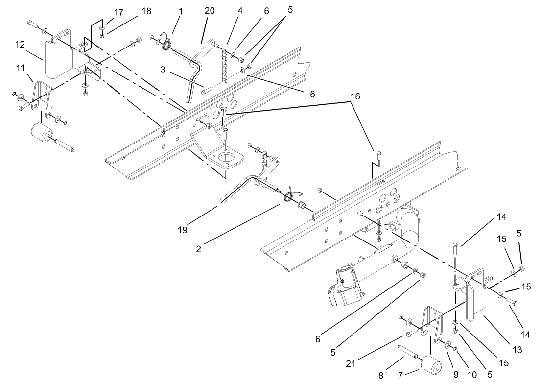 No. 2 and No. 3 Tipper Support Bracket Assembly