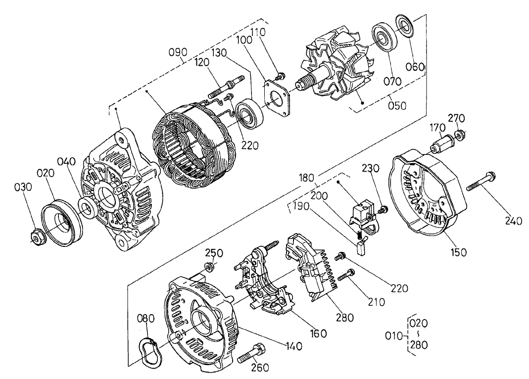 Alternator Component Assembly