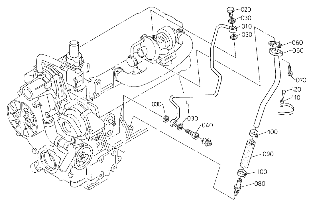 Oil Pipe (Turbo Charger) Assembly