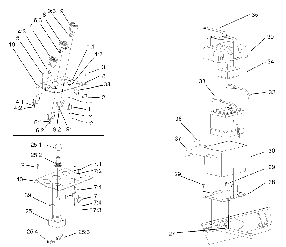 Control Console and Battery Assembly