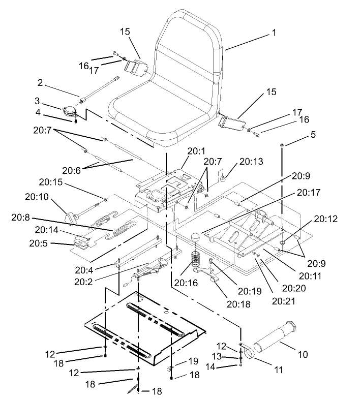 Seat and Suspension Assembly