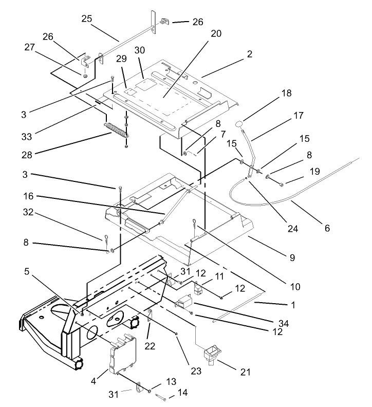 Seat Frame and Throttle Assembly