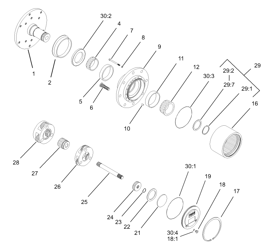 Planetary Drive Assembly No. 105-4500-03