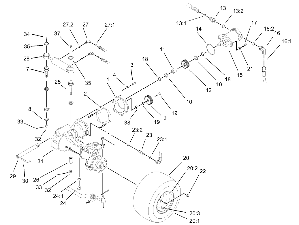 4 Wheel Drive Axle Assembly