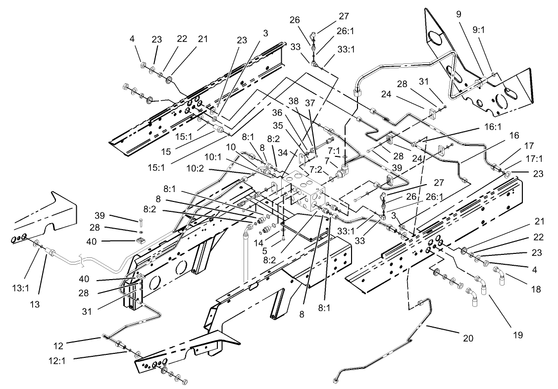 Rear Hydraulic Control Block Assembly