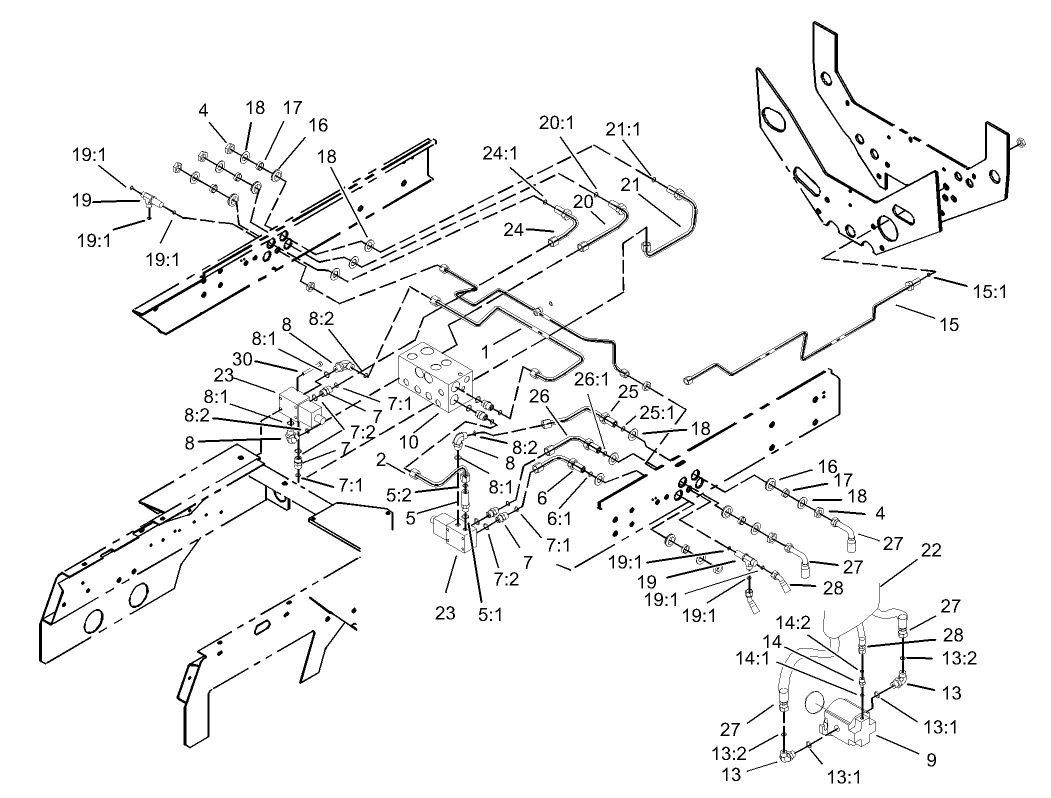 Hydraulic Manifold Mow Block Assembly