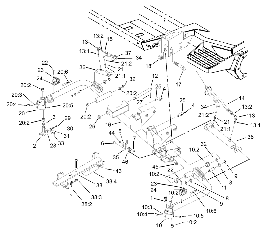 Front No. 4 and No. 5 Lift Arm Assembly