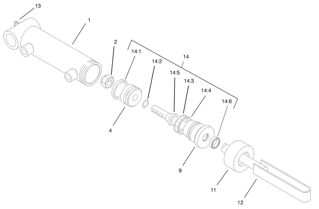 Hydraulic Cylinder Assembly No. 99-2550