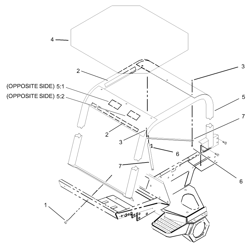 (ROPS) Roll-Over-Protection-System Assembly