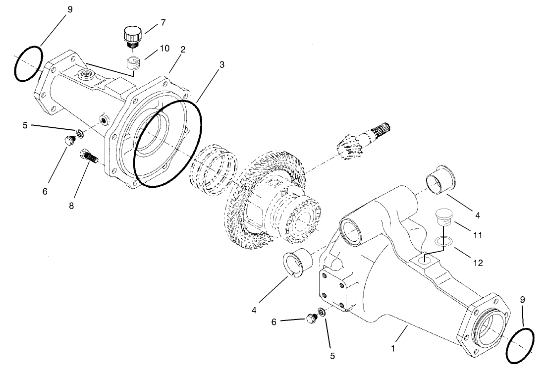 Rear Axle Assembly No. 100-3784 (Continued) Axle Support Assembly