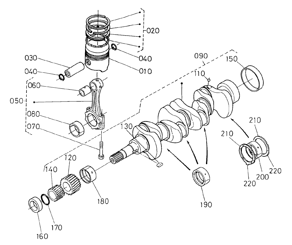 Piston and Crankshaft Assembly