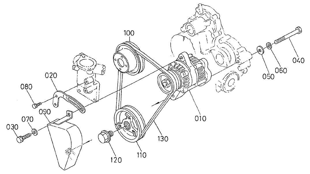 Alternator and Pulley Assembly