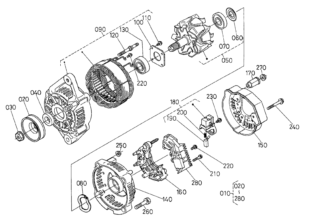 Alternator Component Assembly