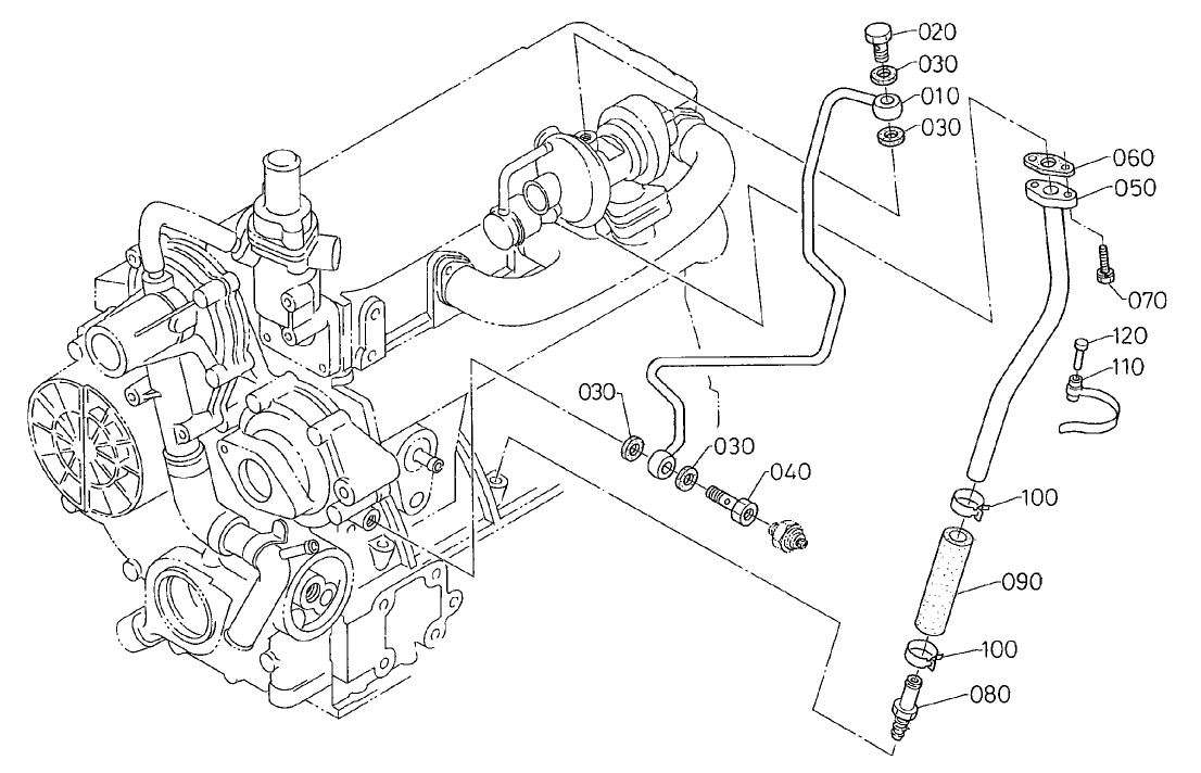 Oil Pipe (Turbo Charger) Assembly