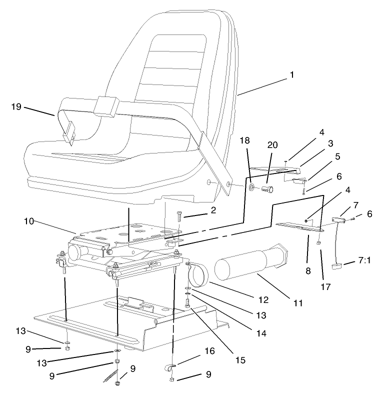 Seat and Suspension Assembly