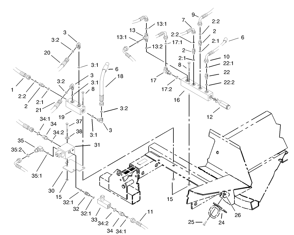 Front Hydraulic Manifold Assembly