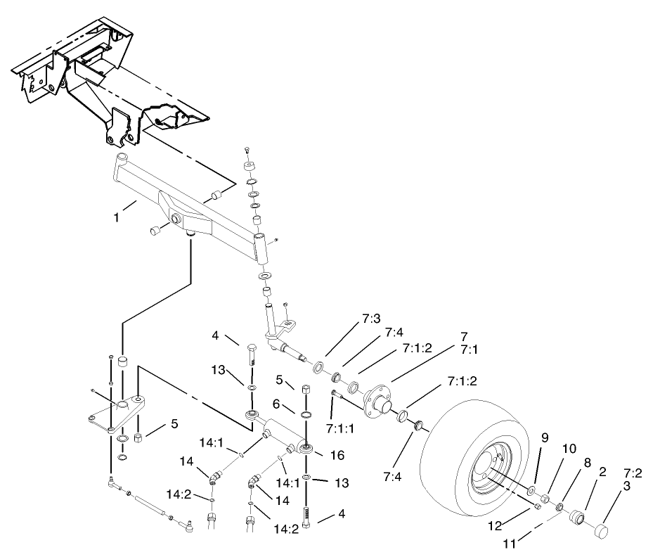 2 Wheel Drive Axle Assembly (only on: 03543)