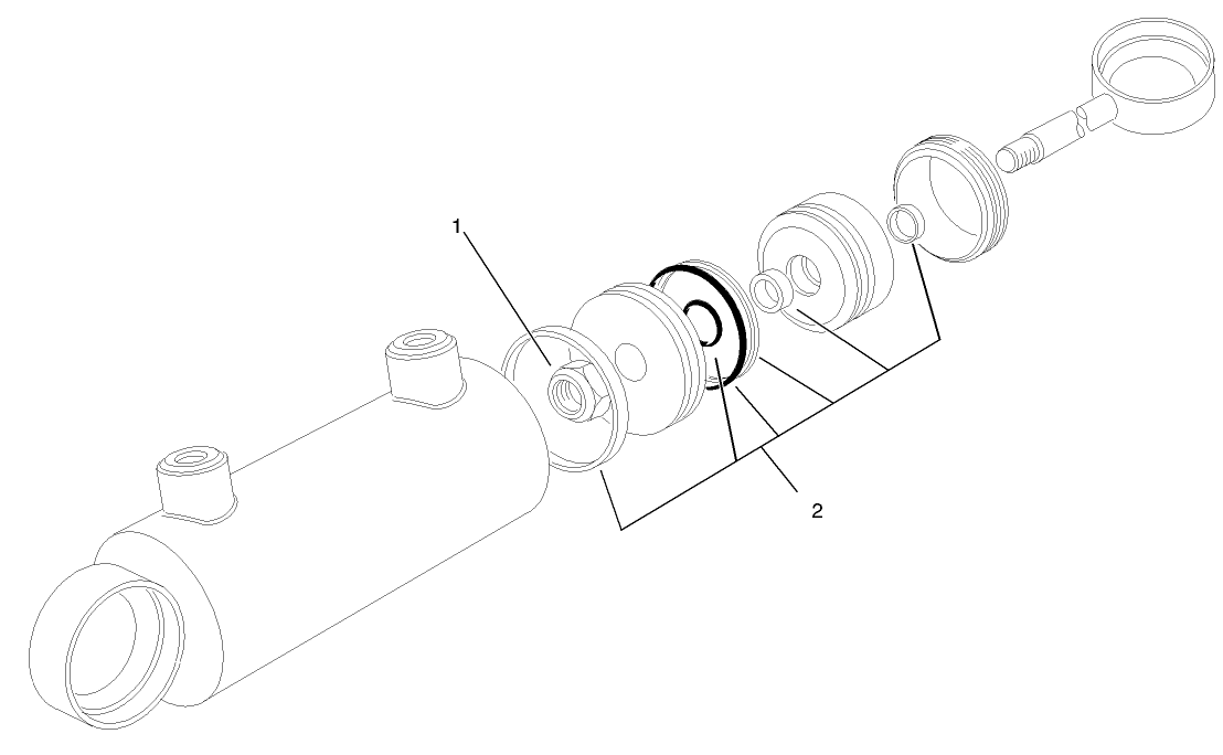 Hydraulic Cylinder Assembly No. 98-8163 (only on: 03544)