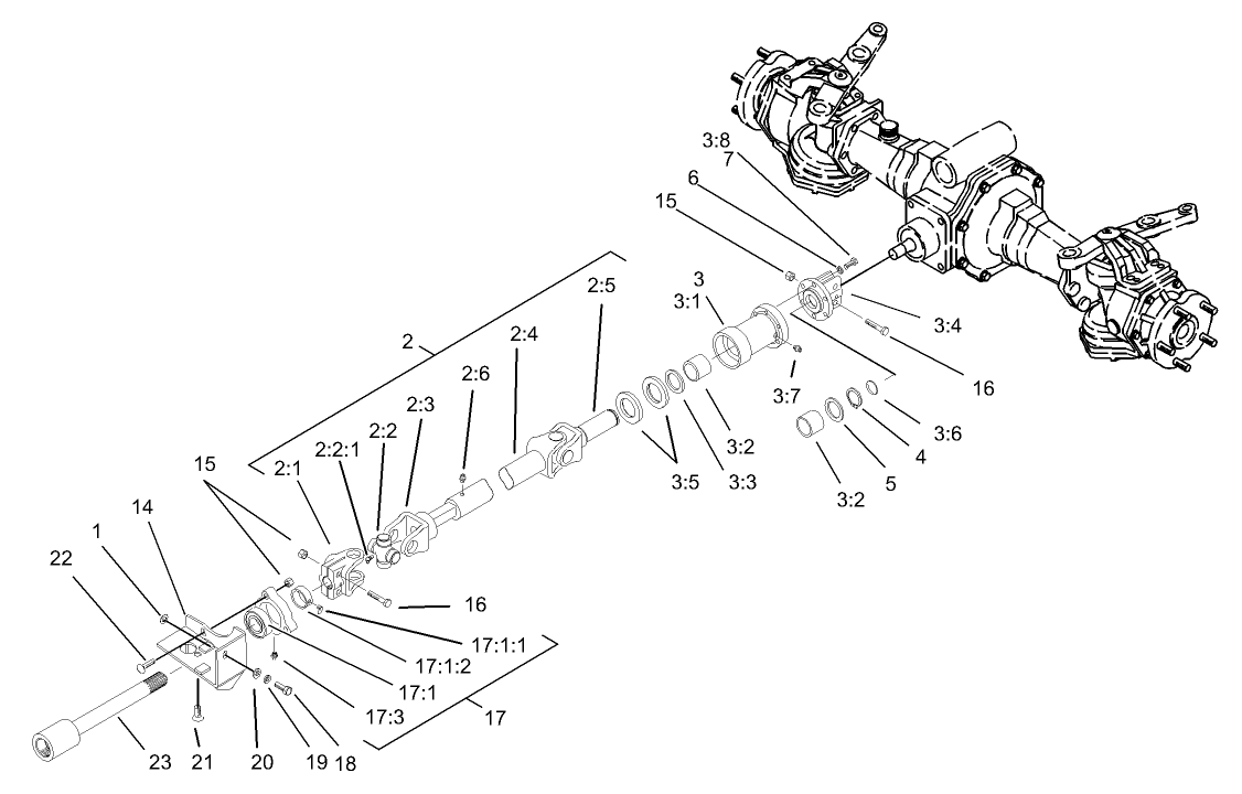 4 Wheel Drive Shaft Assembly (only on: 03544)