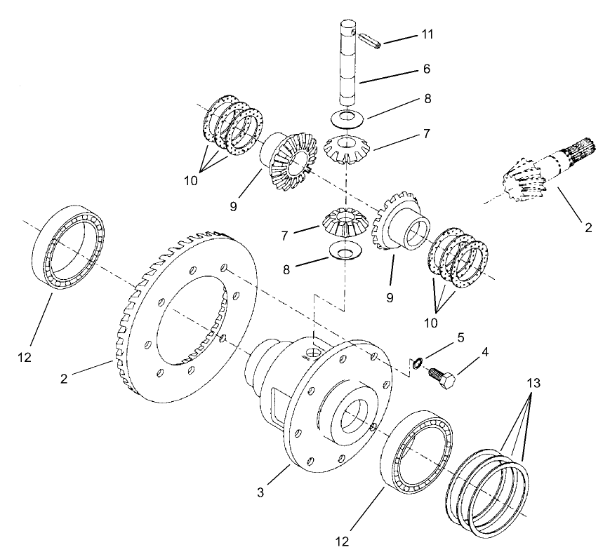 Rear Axle Assembly No. 98-3925 (Continued) Differential Assembly No. 95-7503