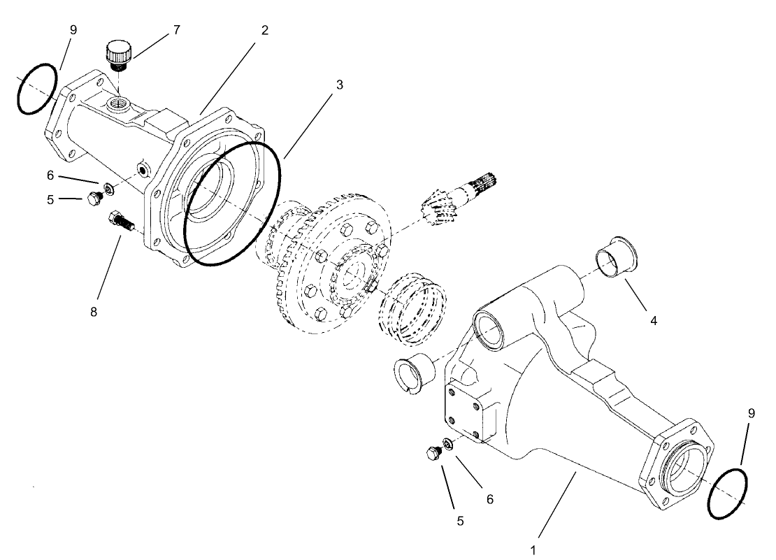 Rear Axle Assembly No. 98-3925 (Continued) Axle Support Assembly