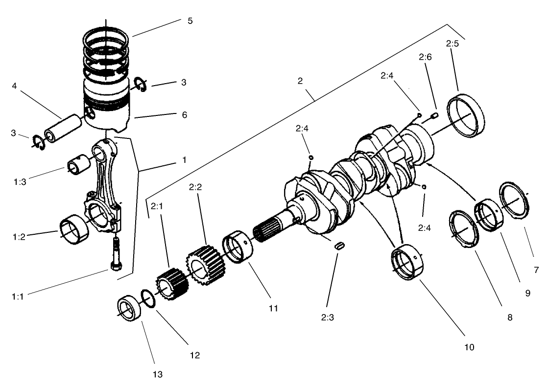 Piston and Crankshaft Assembly