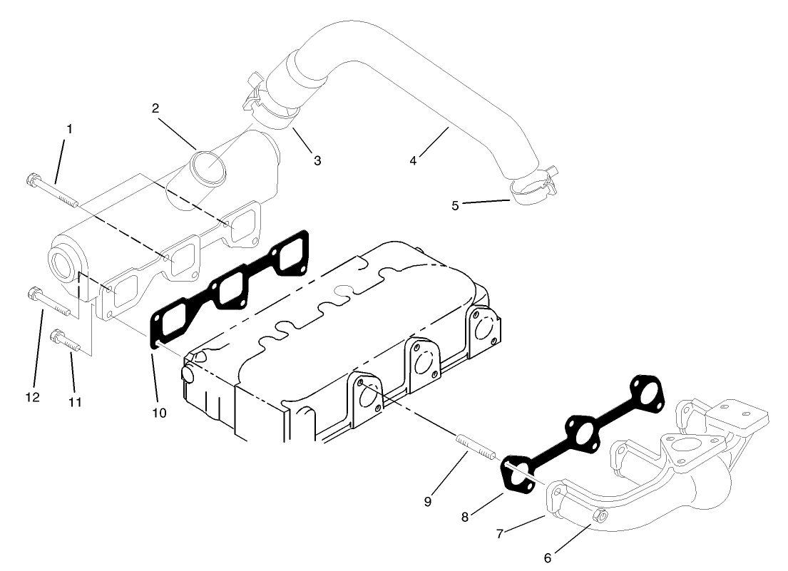 Exhaust Manifold and Gasket Assembly