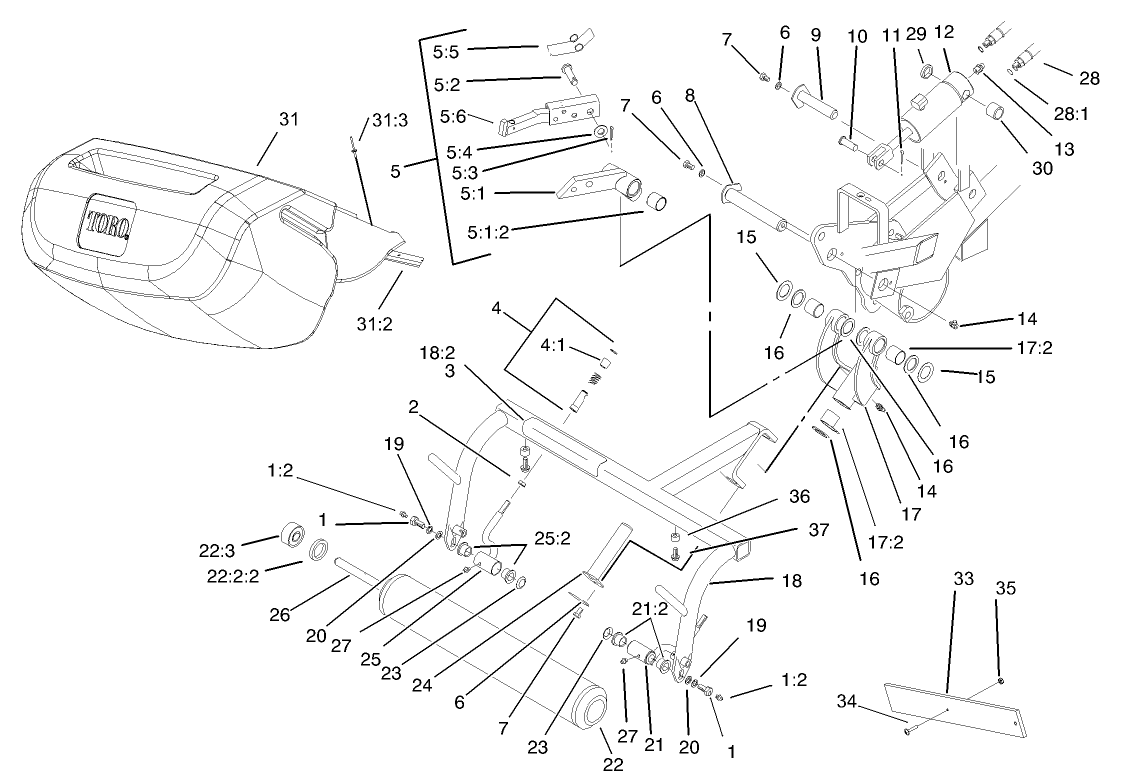 Right Hand Pull Frame Assembly
