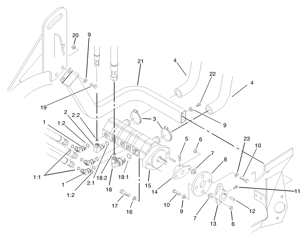 Hydraulic Pump Installation Assembly