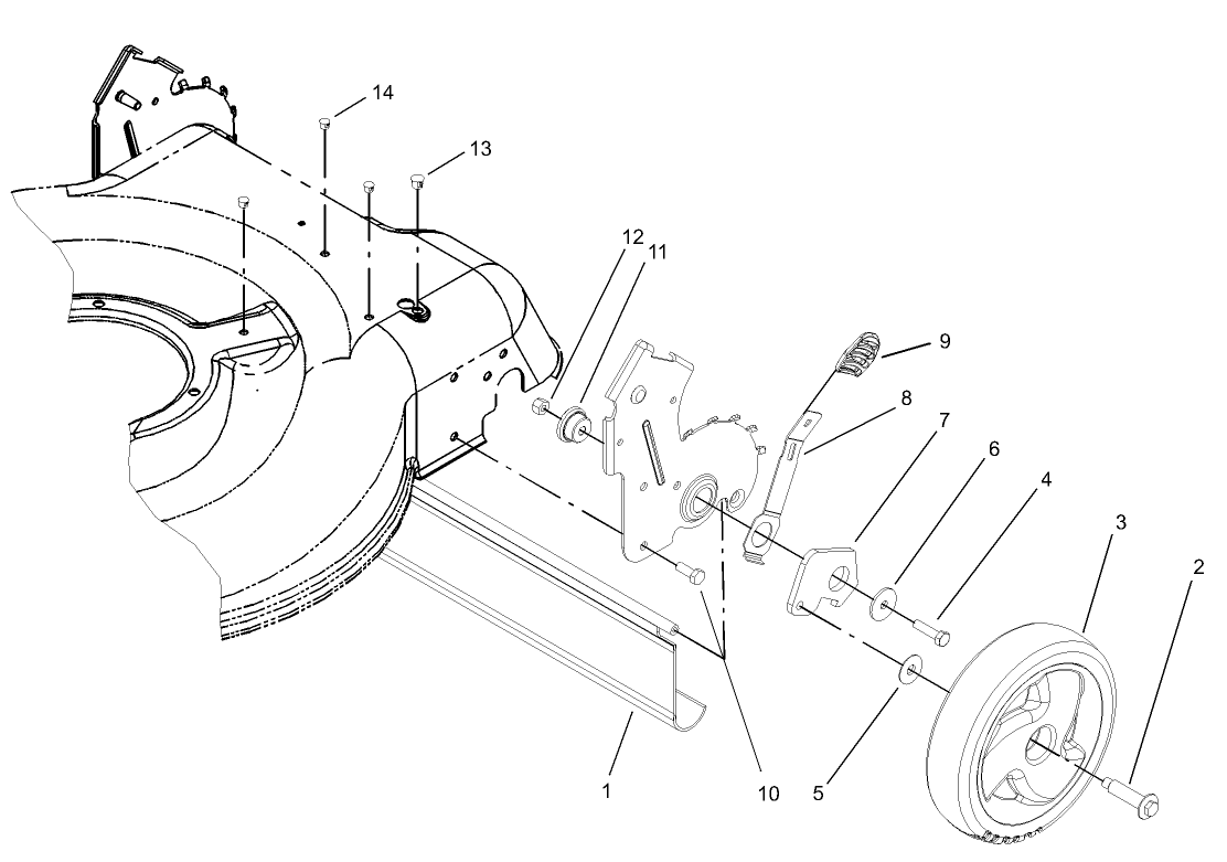 Rear Axle and Wheel Assembly
